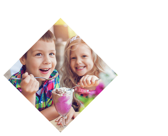 Dental Sealants Kids Sharing Ice Cream