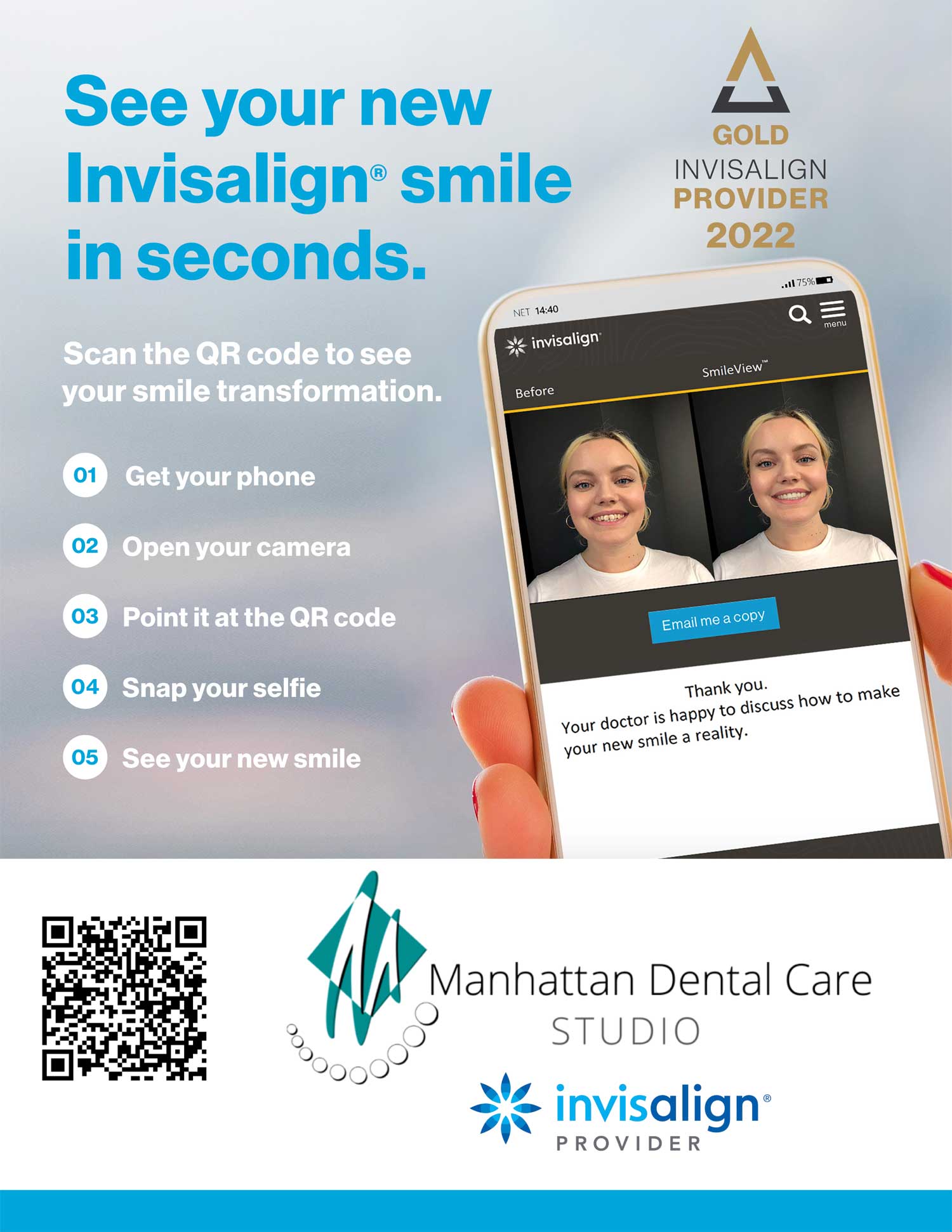 Manhattan Dental Care Studio Invisalign® SmileView™